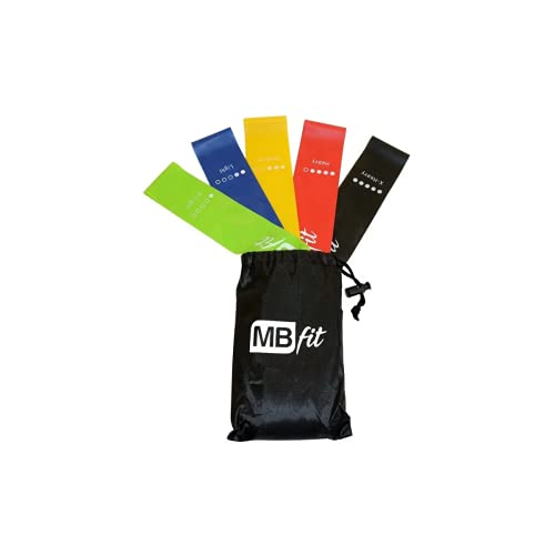 Kit 5 Faixas Exercicios cinco intensidades Mini Band Extensor Academia Yoga Pilates Fitness Crossfit