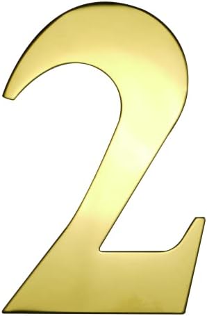 UAP House Numbers - 3 Inch Door Numbers Self Adhesive For Front Door, Address Number Stainless Steel For Doors And Gates, Letter Times Roman Font, Easy to Fix (Number 1, PVD Gold)