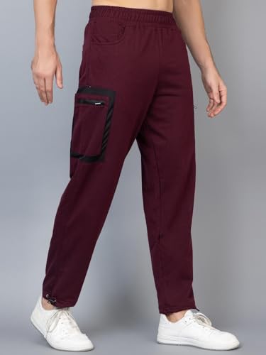 Image of CHKOKKO Men's Regular Fit Mid Rise Designer Track Pant Lower with Pocket