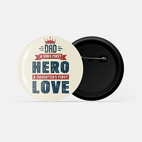 Image of dhcrafts Pin Badge Multicolor Family Glossy Finish Design Pack of 1 (58mm)