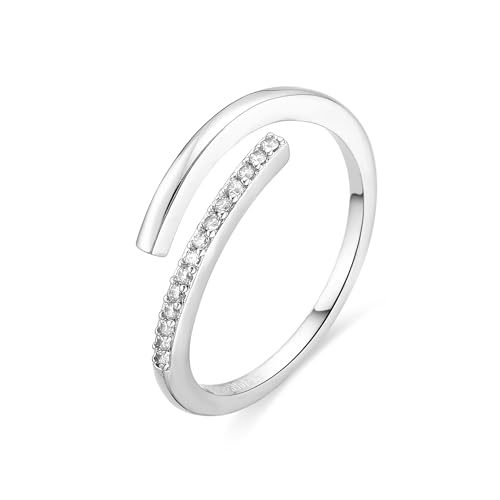 LUXENTER Anillo de Circonita Brillante acabado en rodio - Dilex