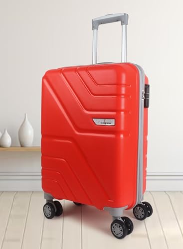 Image of Trumpkin Suitcase 360 Degree Small Suitcase /Cabin-Luggage / 22 inch inch /Size 55 cm /Hard-Sided Luggage Trolley Bag /Model-Z / 360 Rotating / 8 Wheels (Red)