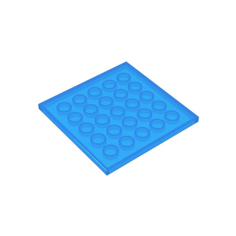 10202 Foundation Plate Tile 6x6 with Bottom Tubes 10 Pieces GDS-1116 Compatible with Lego Building Blocks Color:Trans-Dark Blue