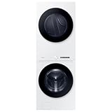 Samsung Bespoke AI Laundry Hub™ Large Capacity 4.6 cu. ft. Single Unit Washer with Steam Wash and 7.6 cu. ft. Gas Dryer in White, WH46DBH100GWA3