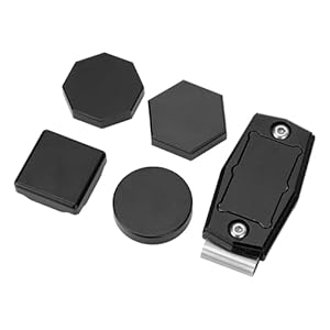 SPYMINNPOO Magnetischer Billard-Kreide Halter Premium-Aluminium GEH?use mit Clip, Kompaktes und Leichtes Zubeh?r-Kit f¨¹r Sechseckige Achteckige (Black)