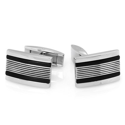 Mancuernillas de acero inoxidable para hombre miniatura 2