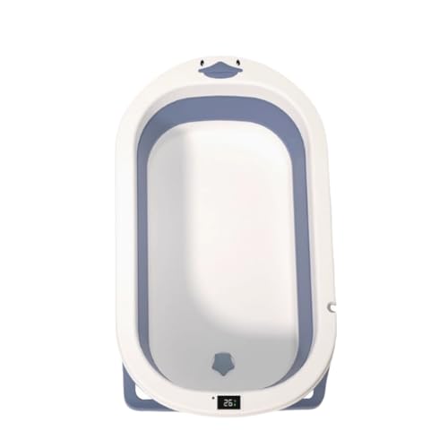 ZHXQRP Barreño Portátil Perro con Desagüe y Alfombra de Baño Bañera Plegable Multifuncional Ideal para Perros Gatos(Blue)