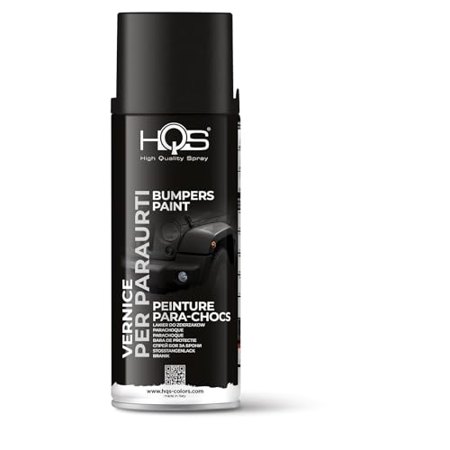 HQS Bomboletta di Vernice Spray 400ml Paraurti e Spoiler (Nero Opaco)