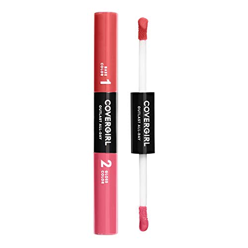 COVERGIRL Outlast All-Day Color & Lip Gloss, Coral Crave, 0.2 Ounce (packaging may vary)