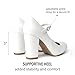 J.Adams Skippy Round Toe Chunky High Heel Mary Jane Pumps for Women – Adjustable Strap Dress Shoes, Comfortable Block Heels for Work, Party, or Wedding