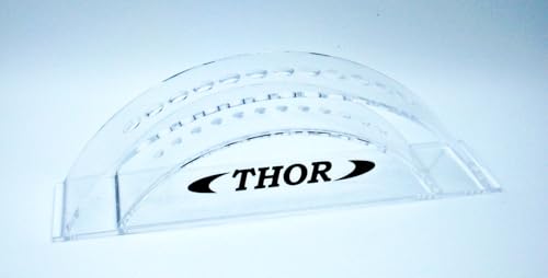 THOR-DARTS 12er Wave Dart Displayständer - Acryl Dartständer - Darts Diplay Stands (Clear, Schwarz)