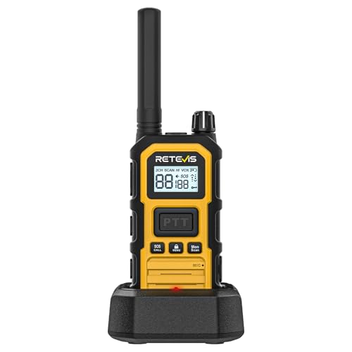 Retevis RB648 Plus Long Distance Walkie Talkie, Waterproof 2 Way Radio IP67, Call Vibration, Dual PTT, 2000mAh Type C