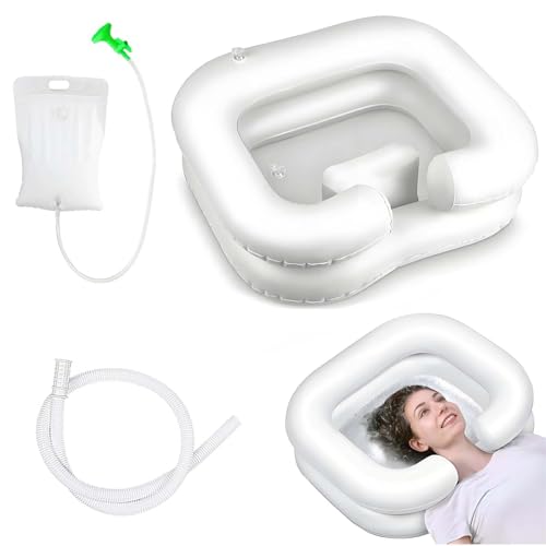 FZYCOM Lavatesta Portatile con Doccino, Lavacapelli per Anziani, Lavatesta Portatile
