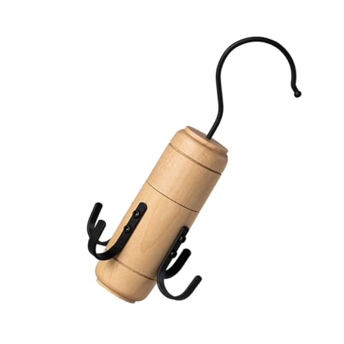PEPLAYTAL Gancho Giratorio para Cinturones y Bufandas Perchero de Madera Multifuncional con Ganchos Organizador Compacto para Armario Soporte Resistente para Corbatas y Bolsos
