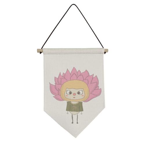 Bannière en toile lotus rose pour un salon zen et cocooning