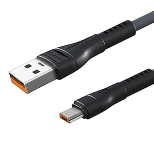 AMKETTE PowerPro Micro USB Fast charging cable with up to 480 Mbps transfer speeds and 1 Year warranty – 1M (Grey)