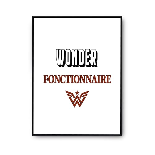 Cadeau humour pour anniversaire : Affiche Wonder Fonctionnaire Otshirt, poster citation unique