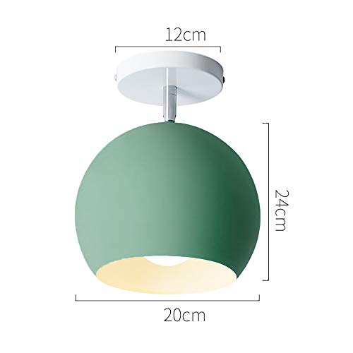 Plafonnier moderne E27 vert pour éclairage entrée et balcon