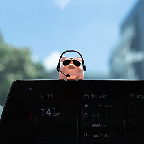 Car Rear View Mirror Pendant Lucky Piggy Hanging Ornament Auto Interior Decoration (Pilot) #TOP4