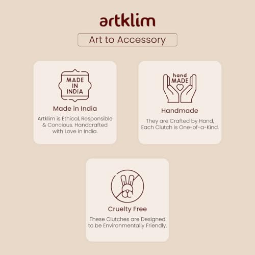 Image of Artklim Multicolour Printed Trendy Box Clutch for Women & Girls - Hard Case Sling Purse - Casual & Brunch Handbag with Detachable Chain Strap - Gift for Woman