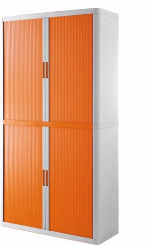 Paperflow | Rollladenschrank easyOffice® | 4 Fachböden | Höhe 2040 mm | weiß/orange Paperflow | Rollladenschrank easyOffice® | 4 Fachböden | Höhe 2040 mm | weiß/orange