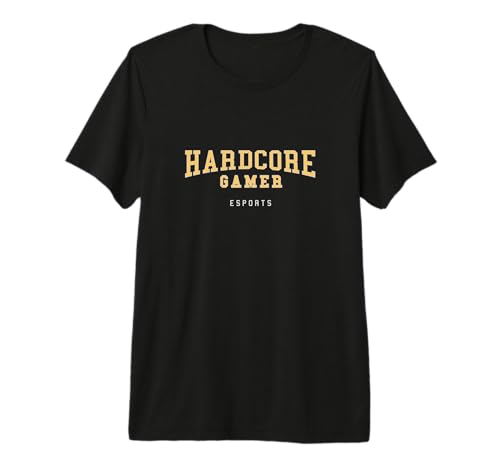 Hardcore Gamer Esports Estilo Atleta Camiseta Premium