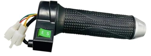 Image of Rock World Throttle E /S Button Crome Right Side Campatible With Okinawa Electric Scooter & Other Electric Vehicle | DC 24V 36V 48V 60V 72V Compatible | Eco /Sports Switch