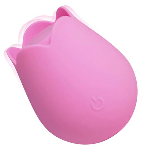 plusOne Rose Toy Vibrator for Women, Clitoral Stimulator Made of Body-Safe Silicone, Waterproof, USB Rechargeable and 10 Pulsing Settings, Pink