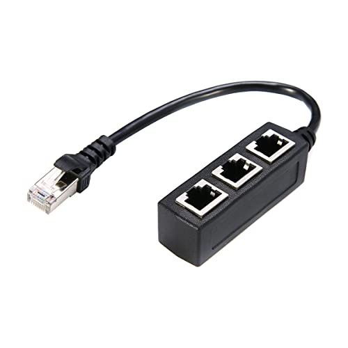 Cable de extensión LAN Splitter RJ45 Ethernet 1 macho a 3 hembra Ethernet Splitter Cable de extensión Adaptador hembra Conector de cable LAN