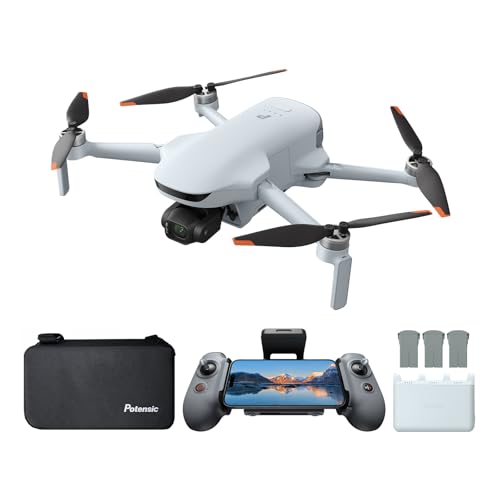 Potensic ATOM 3 Drohne mit Kamera 4K für Einsteiger 4K/60 fps HDR-Video 8K Foto 1/1 3 Sensor 3 Akkus 120 min Flugzeit 16KM Übertragung AI Folgen 2.0 Med-Tele QuickShots Unter 249g Drone C0