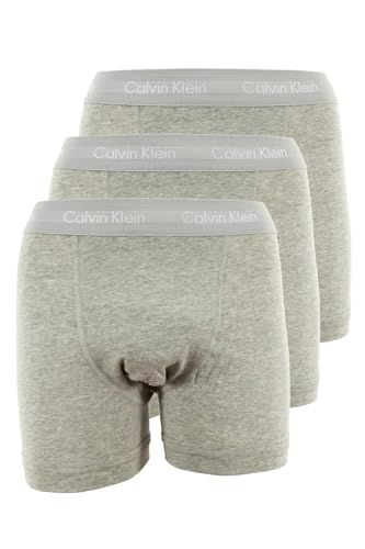 Calvin Klein Calzoncillos bĂłxer Hombre Pack de 3 Trunks Ropa Interior, Gris (Grey Heather), XL