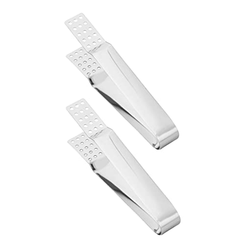 HAMPPLIES 2 Piezas Pinzas Inoxidable para Bolsitas de Multi Funcionales y Resistentes al Calor para Hierbas Recoge y con Seguridad