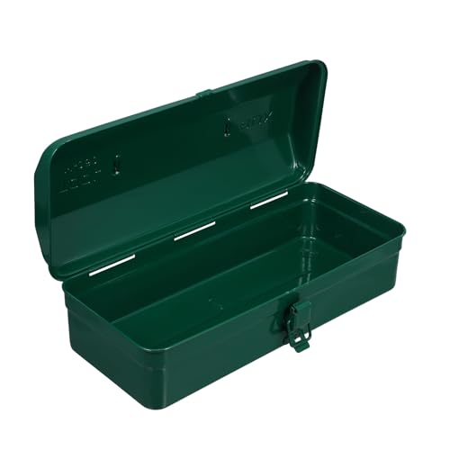 SEWACC Caja de Herramientas de Metal Portátil Cerradura Verde para Uso Doméstico y Organización de Herramientas Gran Capacidad
