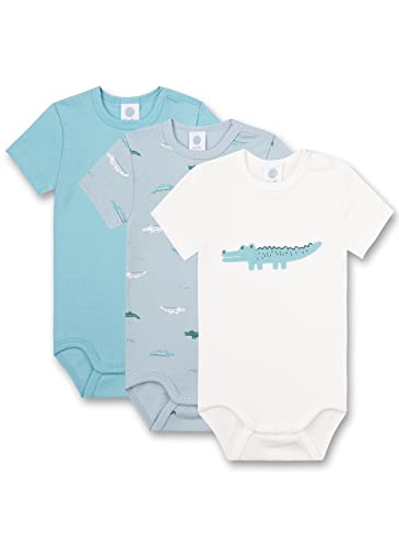 Sanetta Baby-Jungen 324138 Unterwäsche, White Pebble, 80 (3er Pack)