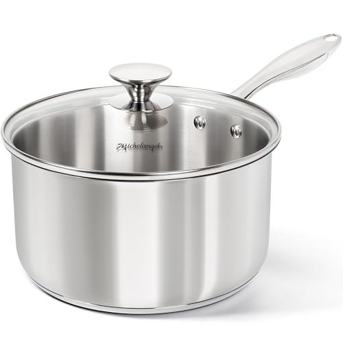 Michelangelo 4 Qt Stainless Saucepan