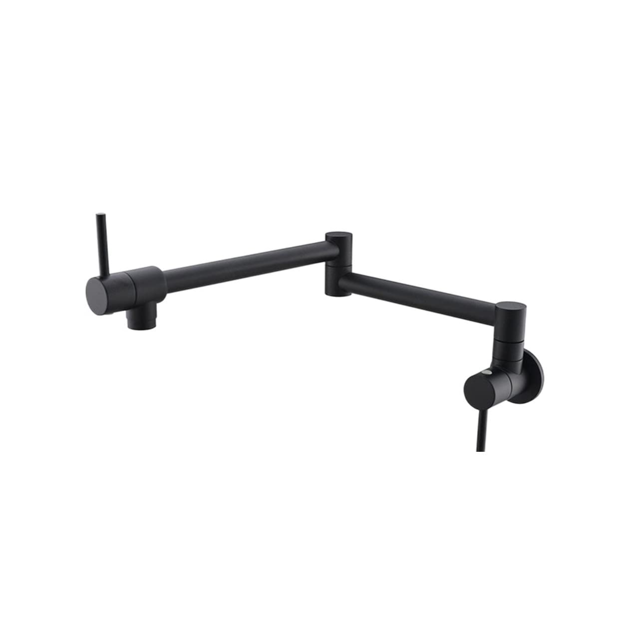 Brass Pot Filler Faucet Swing Spout Wall Mounted Brushed Nickel Black Quality Kitchen,Durability(Black Paint)