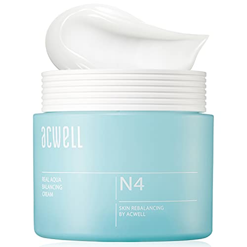 Acwell Real Aqua Balancing Cream 1.69 Fl.oz. - Moisturizing Ph Balancing Face Cream, Soothing Skin Troubles And Redness For Sensitive Skin, Refreshing Gel Moisturizer, Improving Skin Texture #TOP6