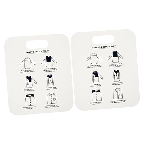 Ciieeo 2 Pièces Planche à Pliage Vêtements PP Support de Chemise Pratique pour Rangement Organisé