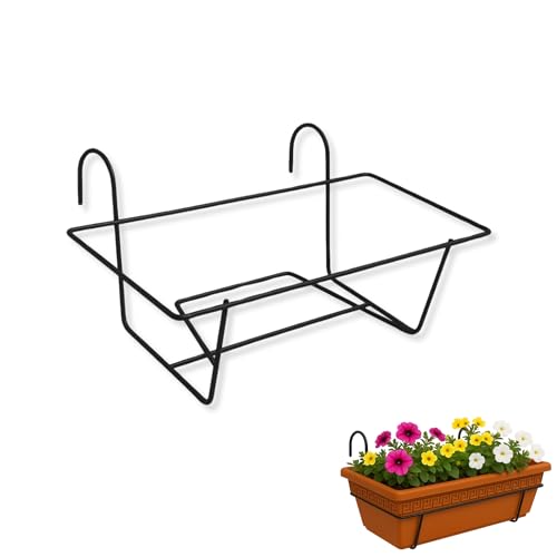 TECHZOCO Soporte Metal para Jardinera de Balcón, Soporte de maceteros y...
