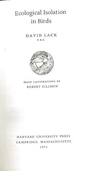 Hardcover Ecological Isolation in Birds Book