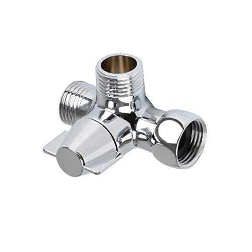 Shower Arm Diverter Valve for Hand Held Showerhead and Fixed Spray Head G1/2 3 Way Universal Bathroom Shower System Component Replacement.