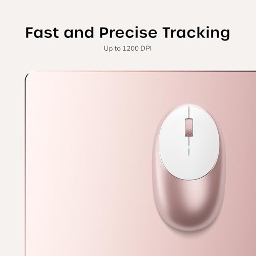Image of Satechi M1 Wireless Bluetooth Mouse, USB-C Rechargeable, Compact, Rose Gold | Compact, portable design, for MacBook Air /Pro /Neo, iPad Air /Pro, iPad Mini, Mac Mini, iMac, Windows