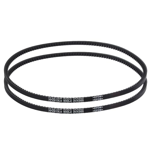 sourcing map 2pcs XPZ900 EPDM V-Belt, wedge Section Cut Edge Cogged Industrial Rubber V Belt 10mm Width x 900mm Pitch Circumference