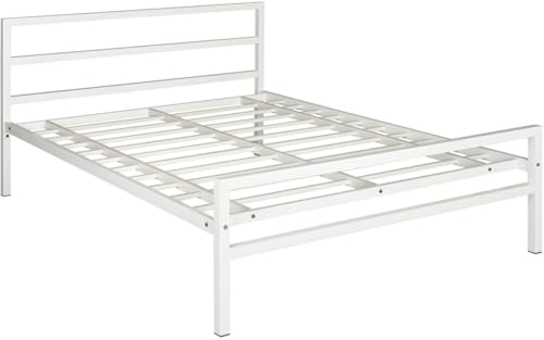 Image of TEKAVO CozyCrest King Size Bed | Metal and Wood Frame | Modern Bedroom Furniture | Rustic Design | Durable & Stylish | DIY