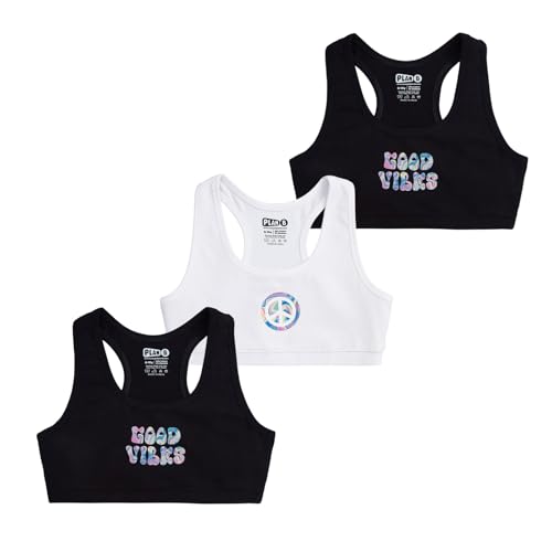 Image of YouGotPlanB Cotton Sports Bra | Ages 8-16 Years | Racerback Style | Non-Padded, Double-Layered for Coverage