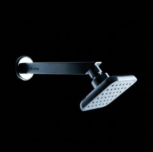 Image of KABA by ACQUASO 4x4 inch Inch Overhead Shower | High Pressure Rain Spa System For Luxury Bathroom | ABS Rainfall Showerhead Easy Install with 9 inch Steel ARM (LIBRA)