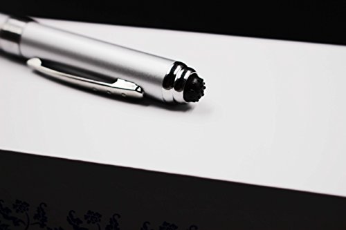 JASON YUEN 2 in 1 Vibration & massage ballpoint pen - mini Massage Tip Pen with Gift Box - Multifunction Electronic Pen (Silver) - Thumbnail 4
