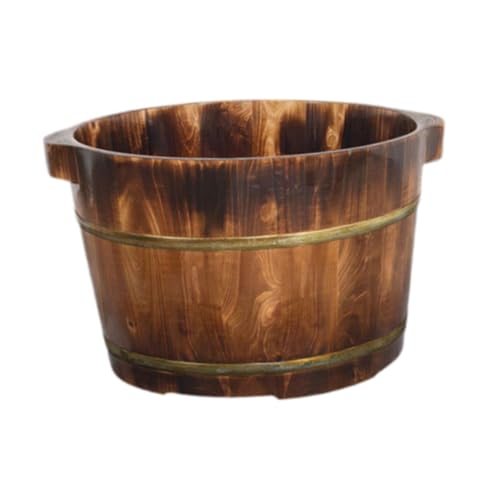 Tina de baño para pies Yajuyi 26cm de madera miniatura 7