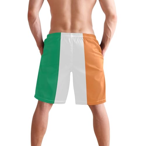 Short de bain homme drapeau Irlande décontracté pour la plage - 3