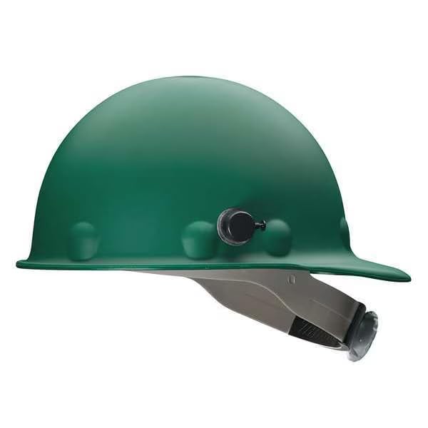 Hard Hat, Fiberglass, 8 Point Ratchet, Type 1, Class G, Green, Mfr: P2ASW74A000-A